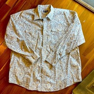 Panhandle Paisley Pearl Snap long sleeve shirt size XXL